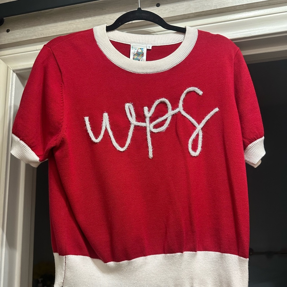 Queen of Sparkles Red and White WPS Sweater